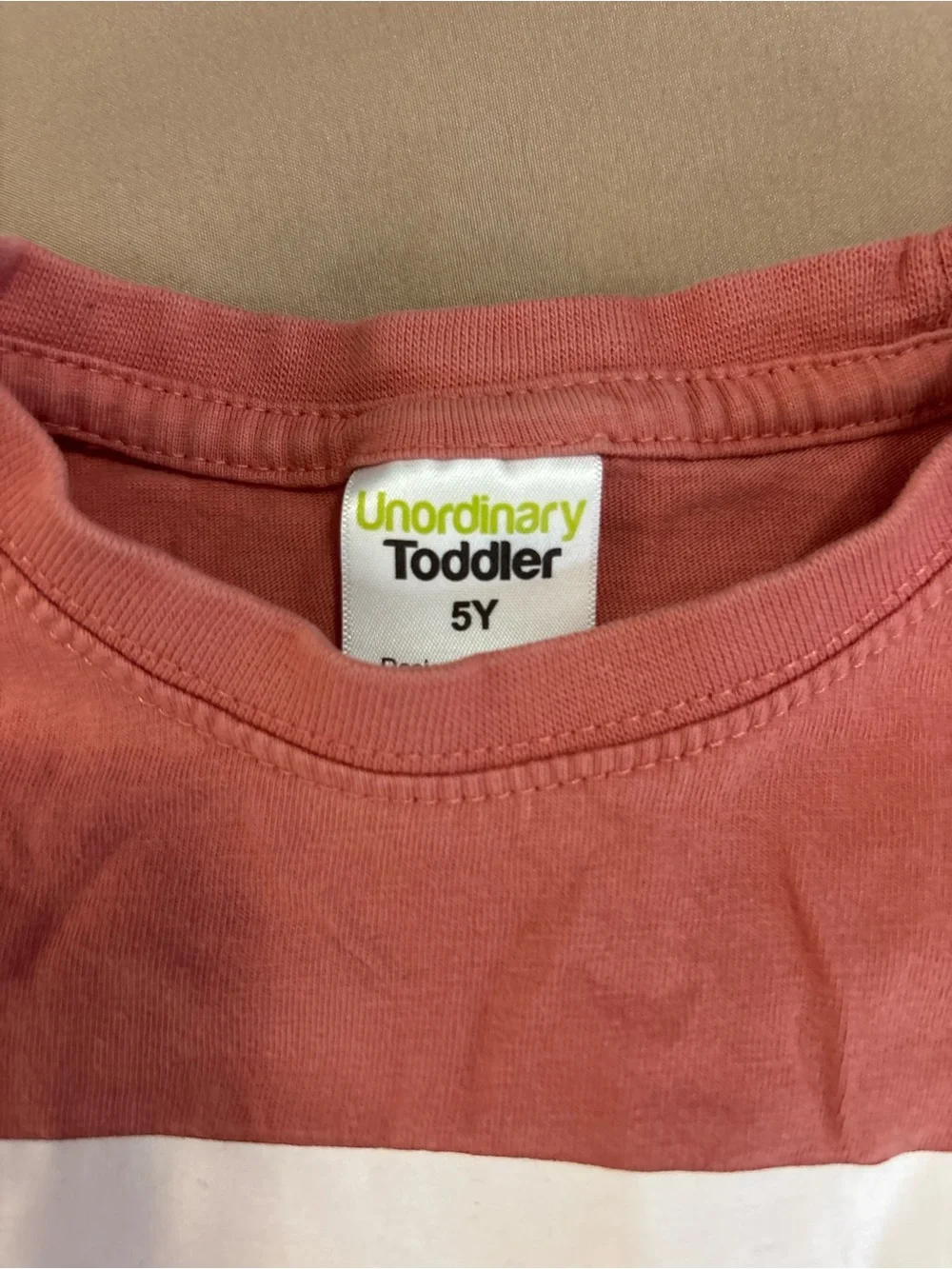 Toddler 'three.' Graphic Tee in Dusty Rose